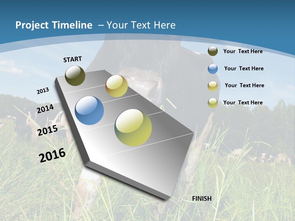 Stickers Vache PowerPoint Template