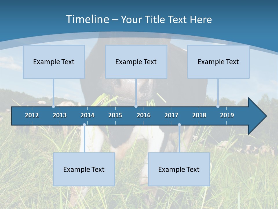 Stickers Vache PowerPoint Template