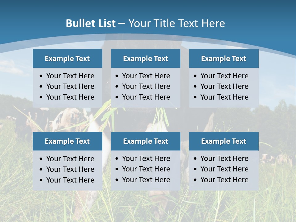 Stickers Vache PowerPoint Template