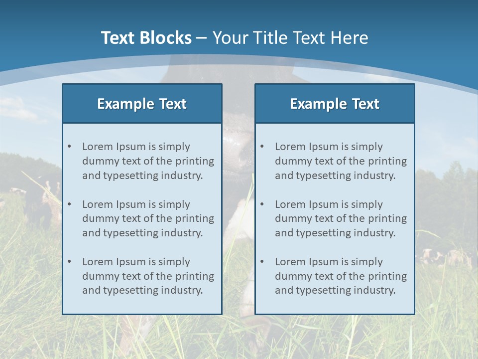 Stickers Vache PowerPoint Template