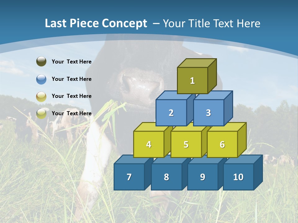 Stickers Vache PowerPoint Template