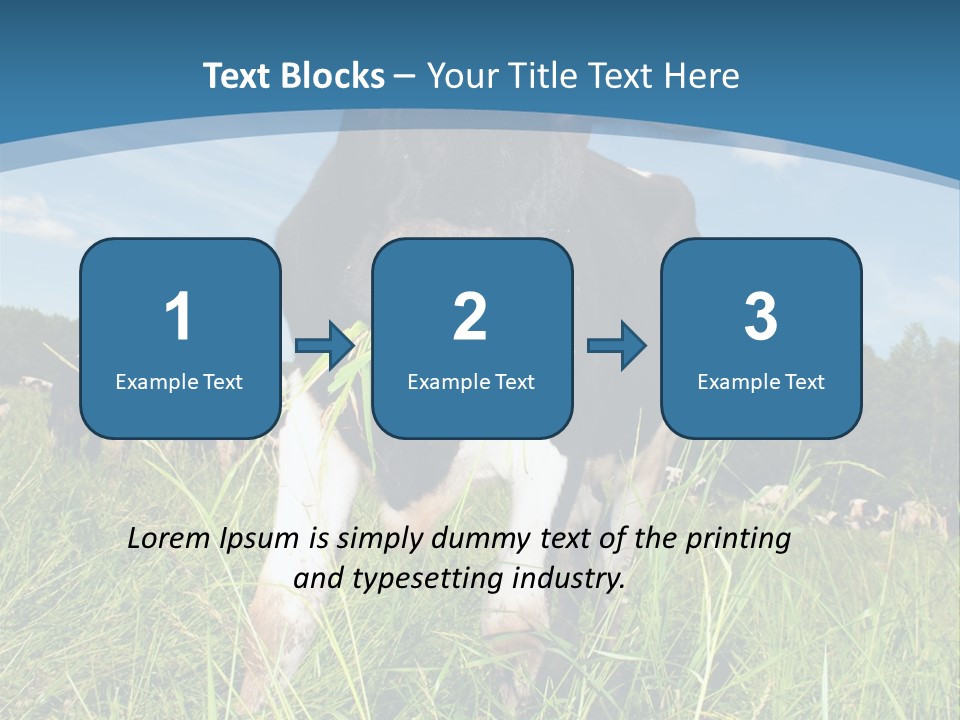 Stickers Vache PowerPoint Template