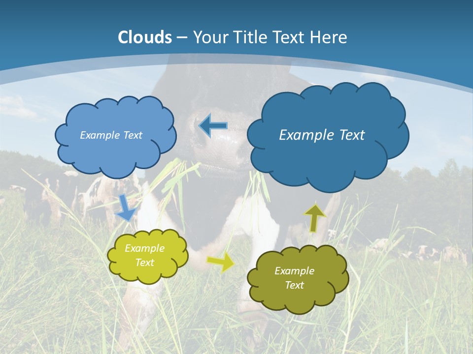 Stickers Vache PowerPoint Template