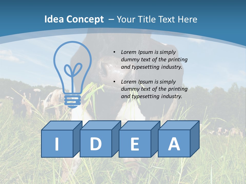 Stickers Vache PowerPoint Template