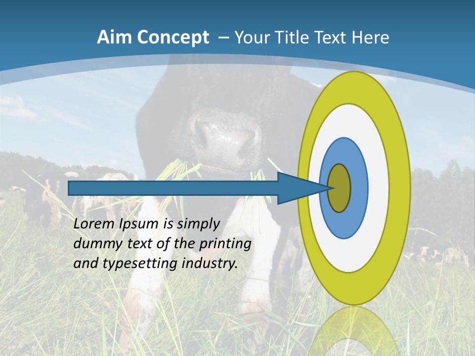 Stickers Vache PowerPoint Template