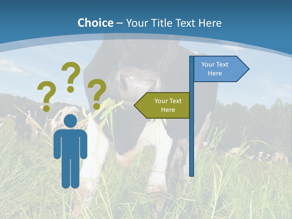 Stickers Vache PowerPoint Template