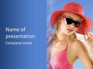 Woman Sunshine Hairstyle PowerPoint Template