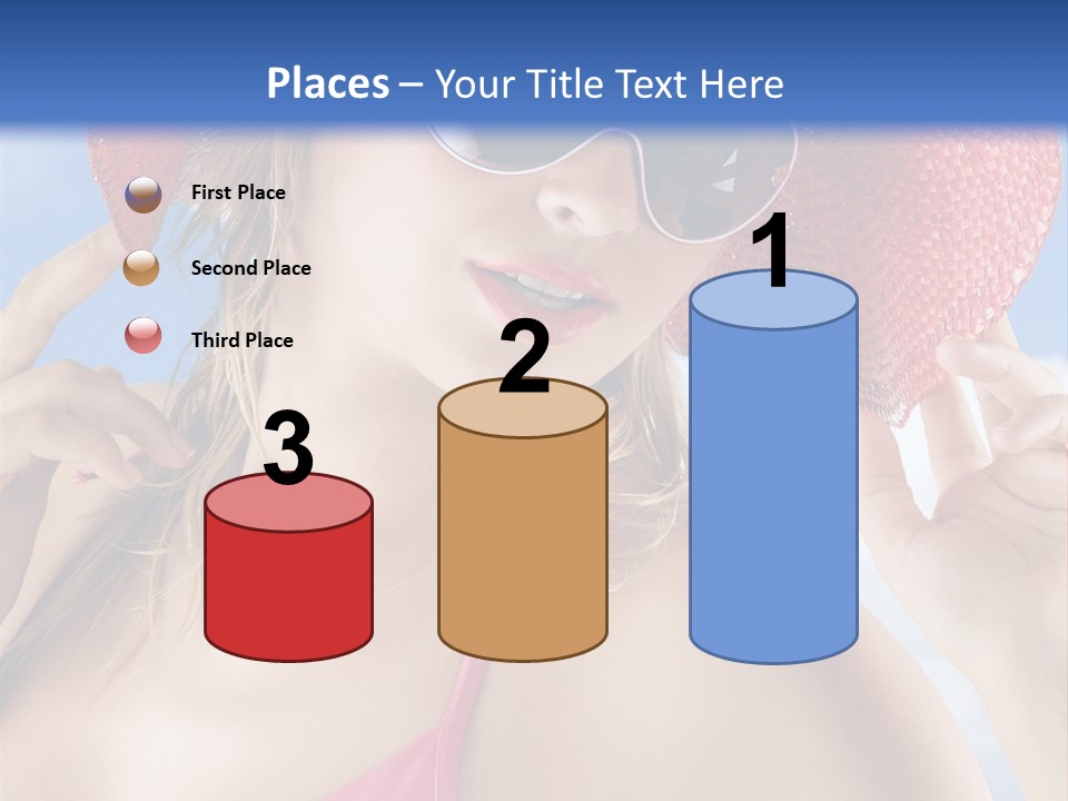 Woman Sunshine Hairstyle PowerPoint Template