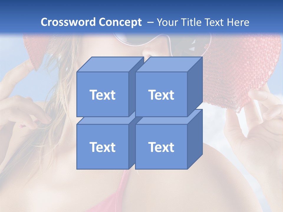 Woman Sunshine Hairstyle PowerPoint Template