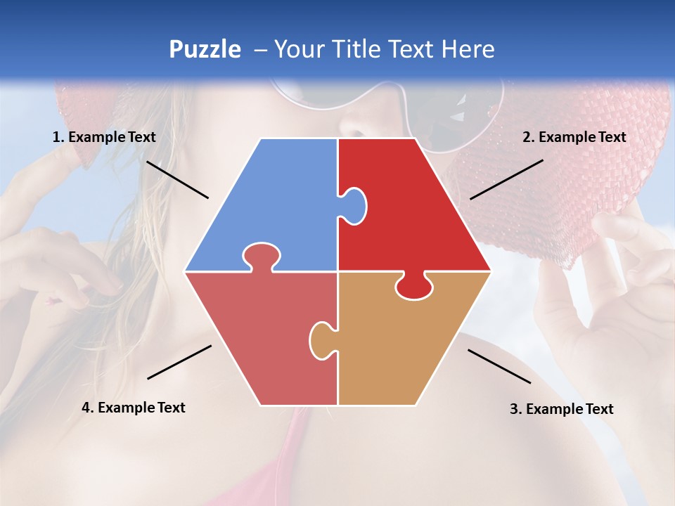 Woman Sunshine Hairstyle PowerPoint Template