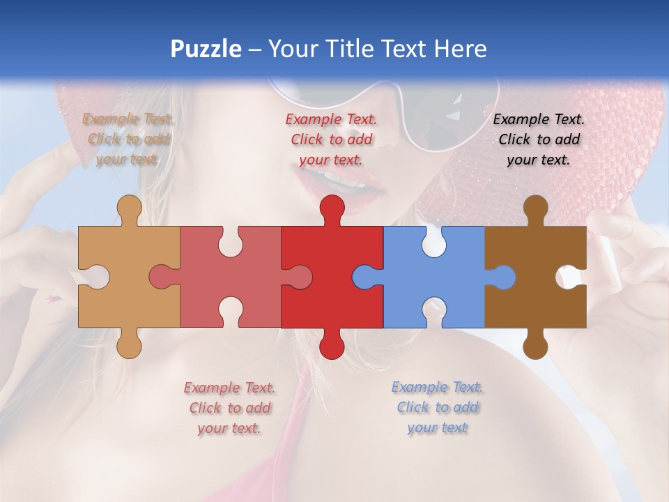 Woman Sunshine Hairstyle PowerPoint Template