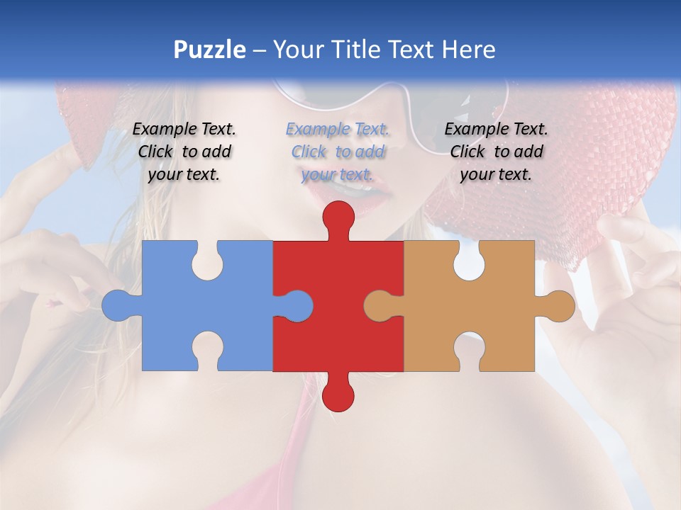 Woman Sunshine Hairstyle PowerPoint Template