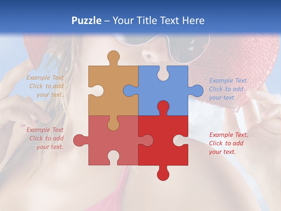 Woman Sunshine Hairstyle PowerPoint Template