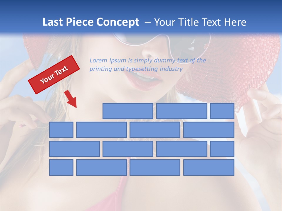 Woman Sunshine Hairstyle PowerPoint Template