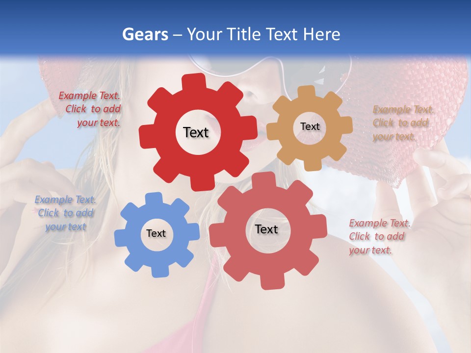 Woman Sunshine Hairstyle PowerPoint Template