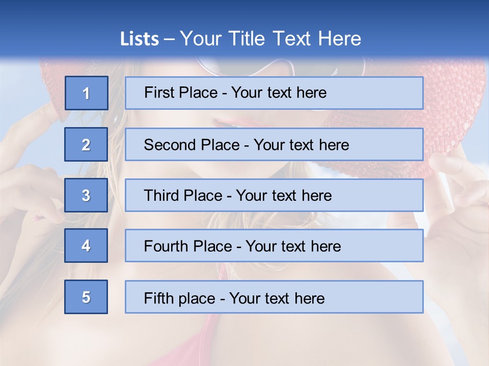 Woman Sunshine Hairstyle PowerPoint Template