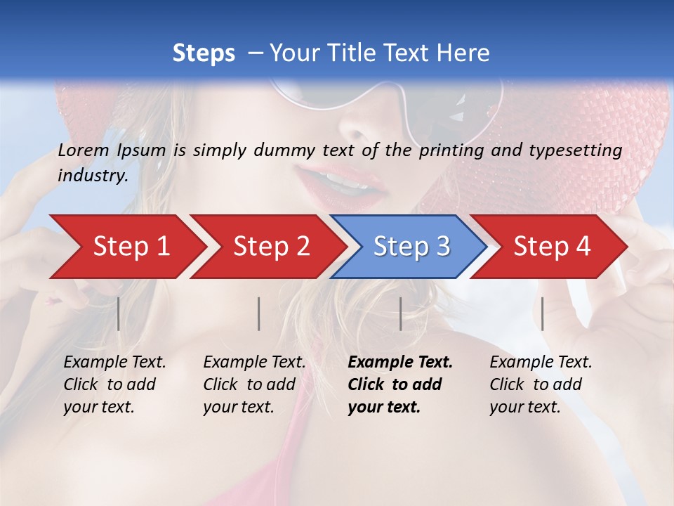 Woman Sunshine Hairstyle PowerPoint Template