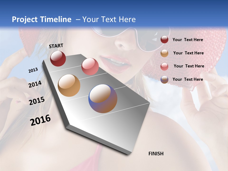 Woman Sunshine Hairstyle PowerPoint Template