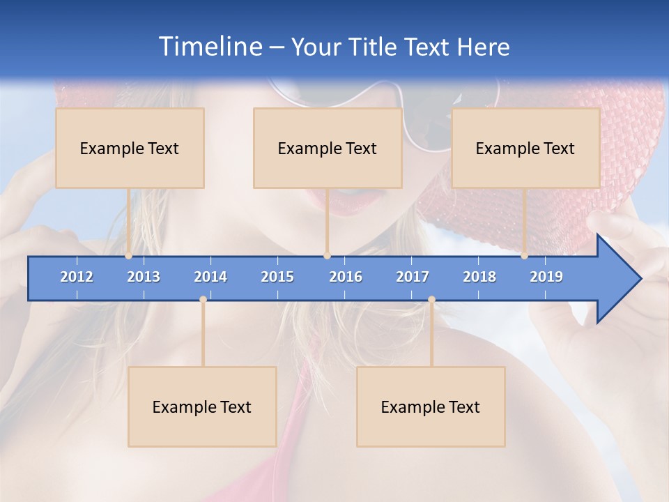 Woman Sunshine Hairstyle PowerPoint Template