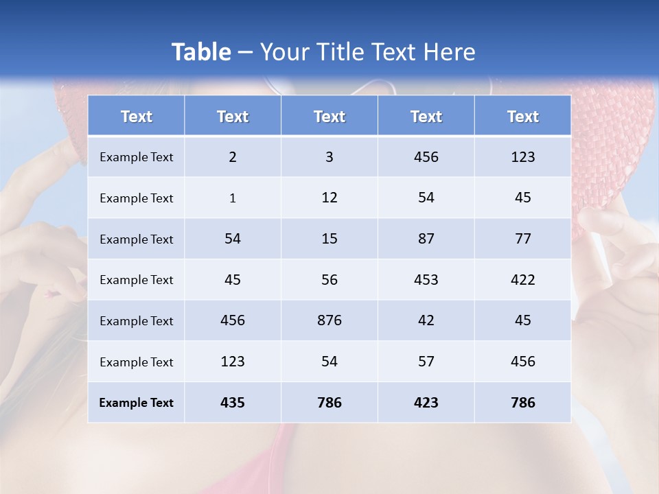 Woman Sunshine Hairstyle PowerPoint Template