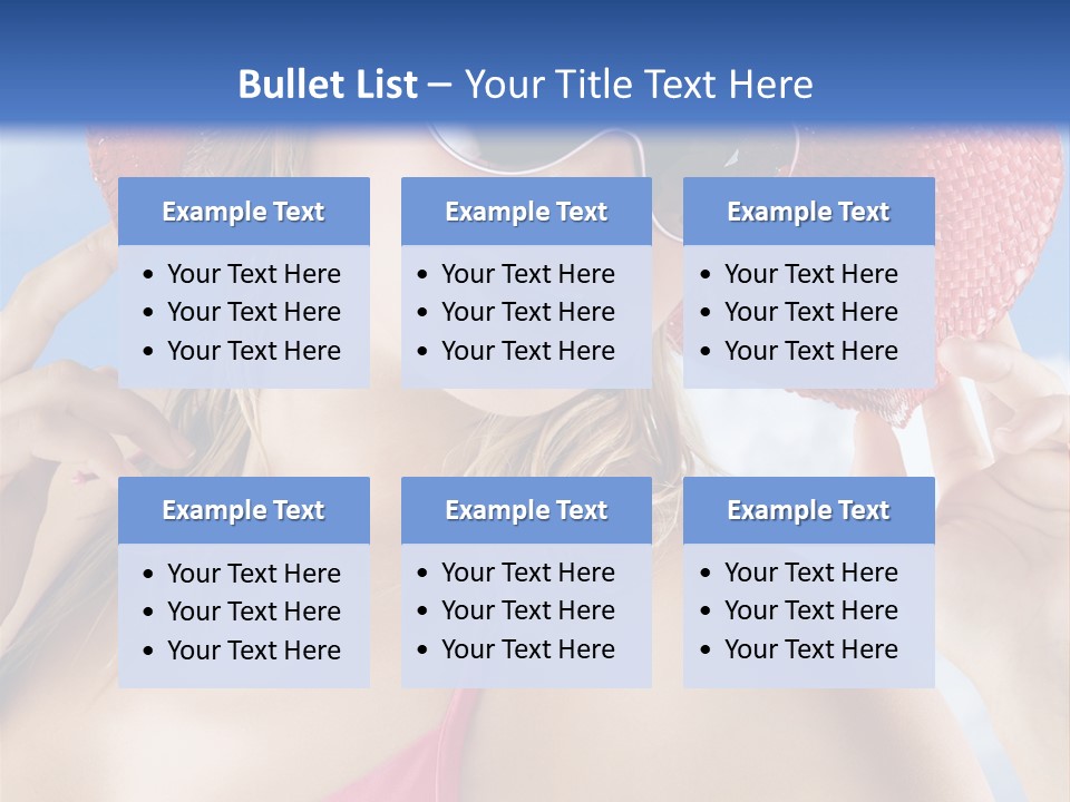 Woman Sunshine Hairstyle PowerPoint Template