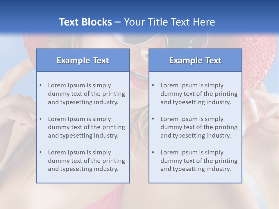 Woman Sunshine Hairstyle PowerPoint Template