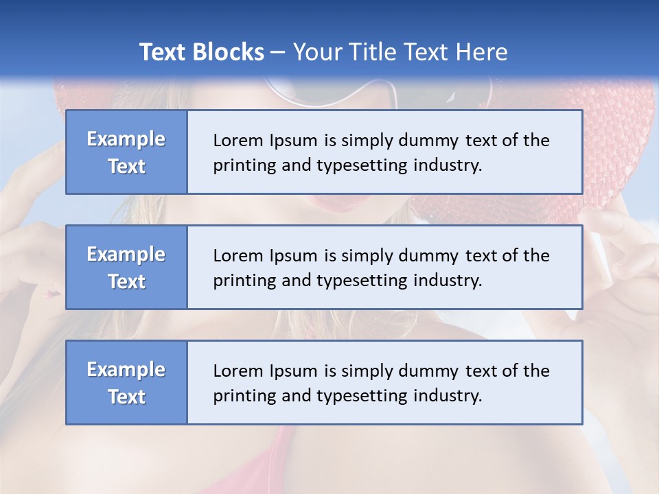Woman Sunshine Hairstyle PowerPoint Template