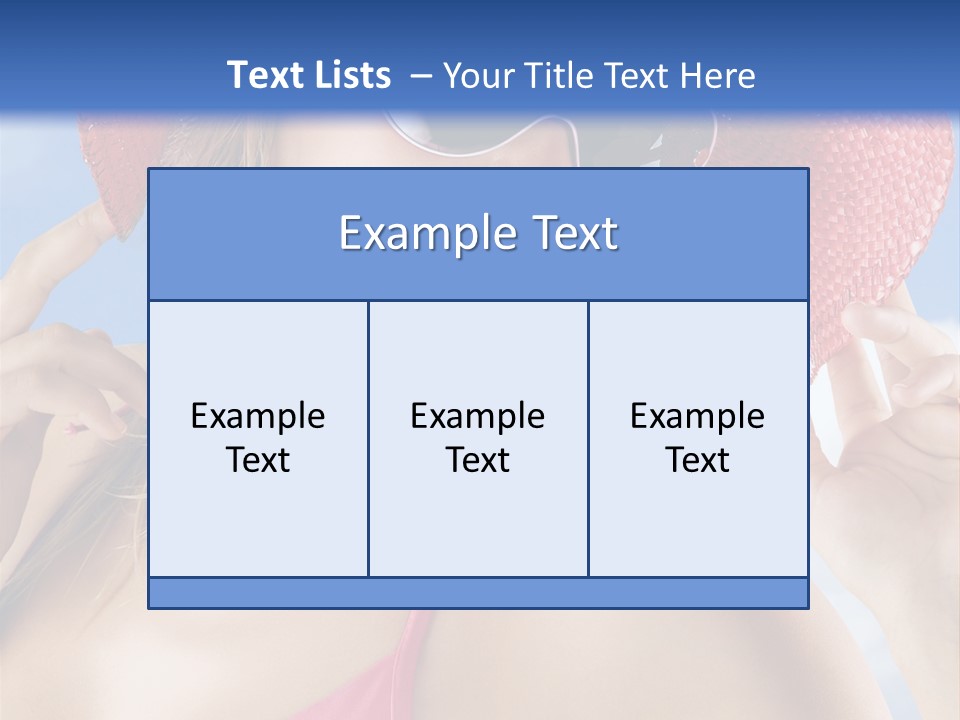 Woman Sunshine Hairstyle PowerPoint Template