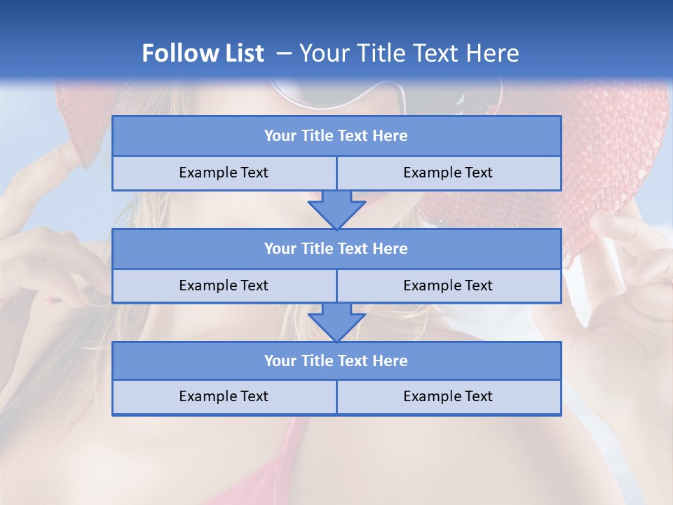 Woman Sunshine Hairstyle PowerPoint Template