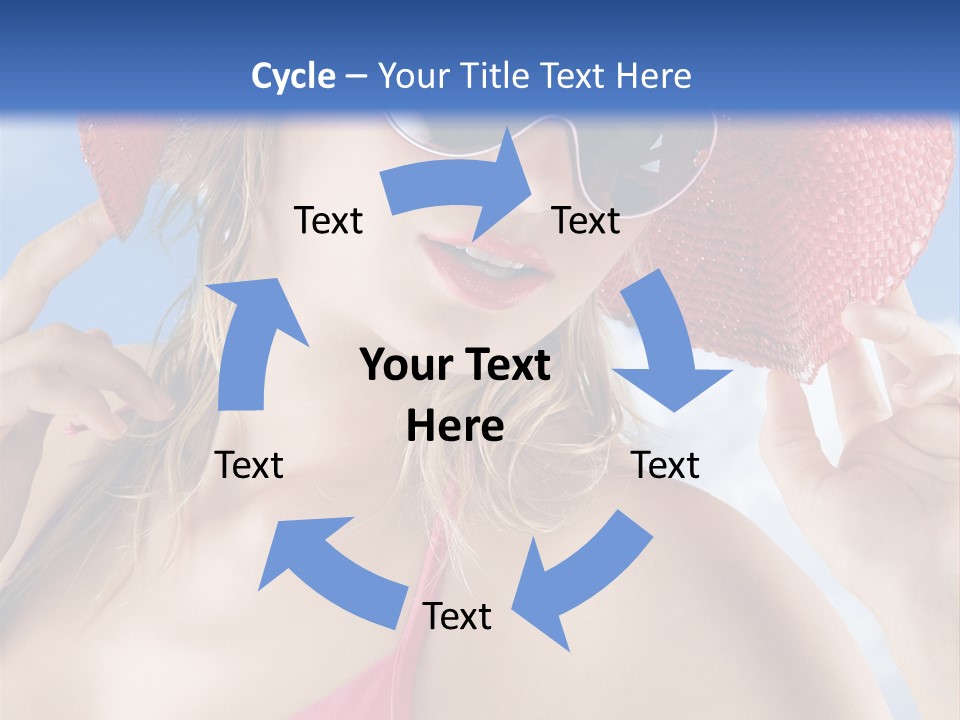 Woman Sunshine Hairstyle PowerPoint Template