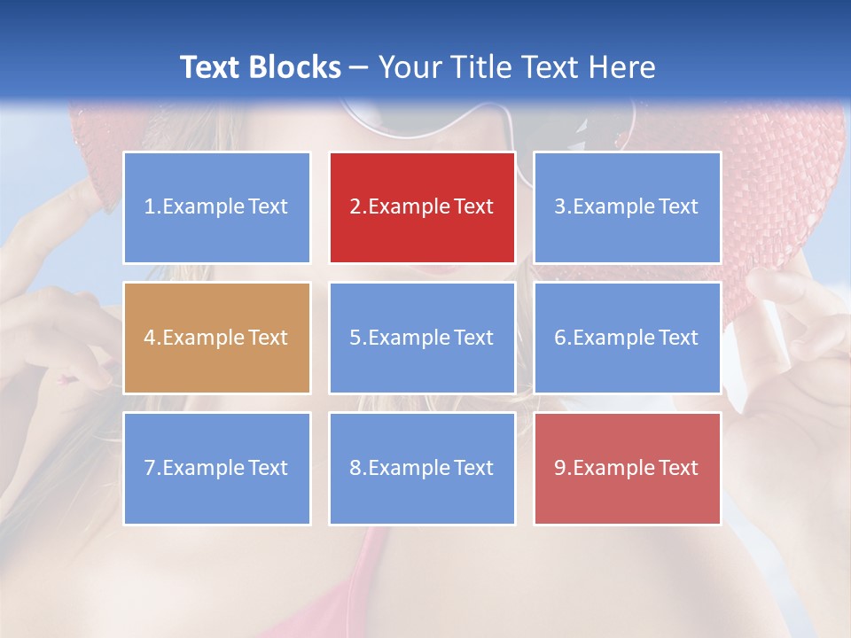 Woman Sunshine Hairstyle PowerPoint Template