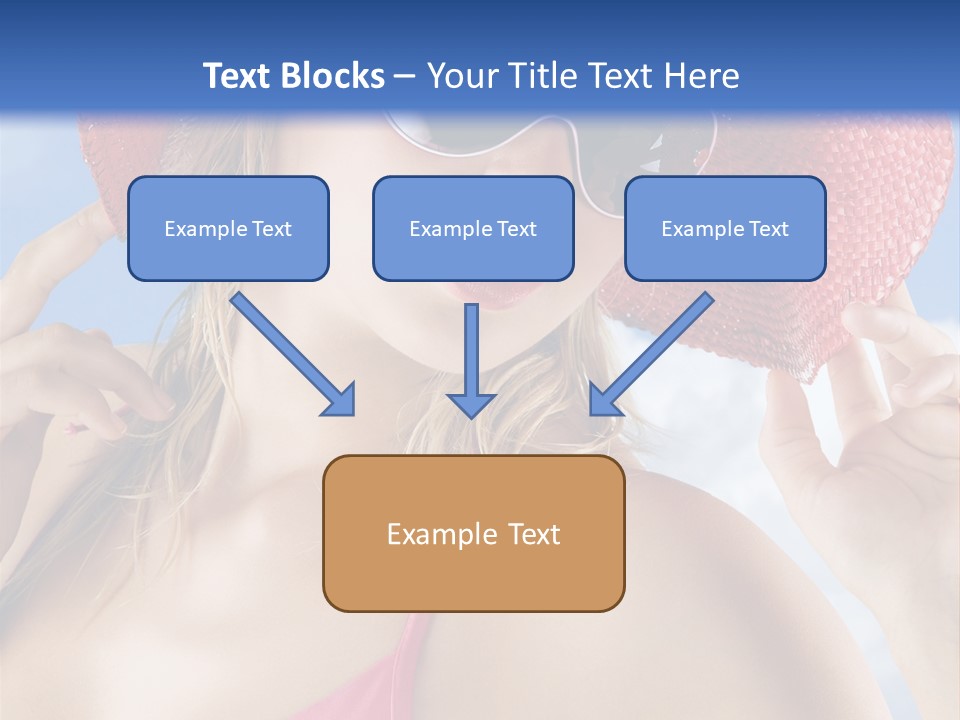 Woman Sunshine Hairstyle PowerPoint Template