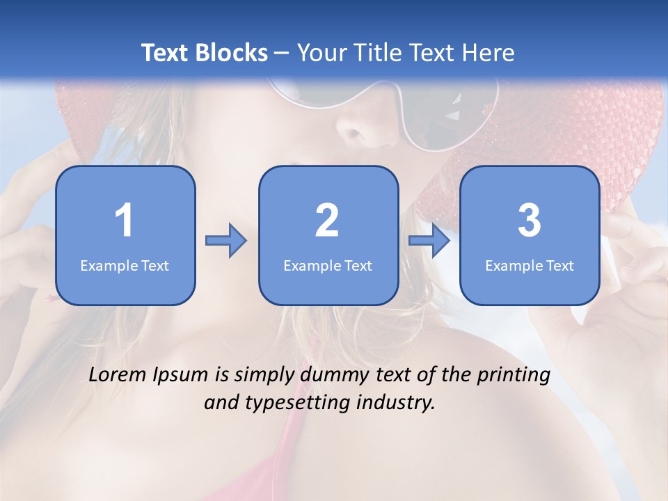 Woman Sunshine Hairstyle PowerPoint Template