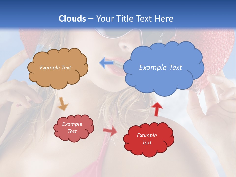 Woman Sunshine Hairstyle PowerPoint Template