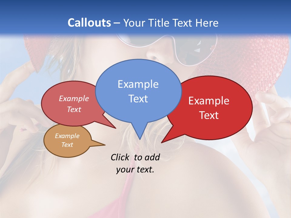 Woman Sunshine Hairstyle PowerPoint Template