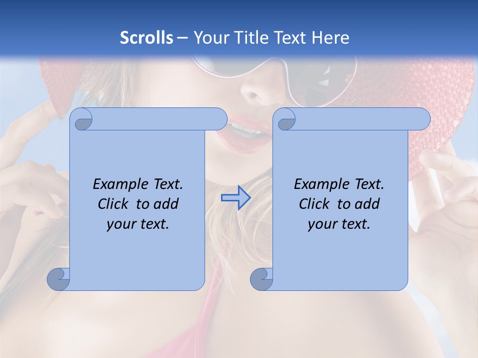 Woman Sunshine Hairstyle PowerPoint Template