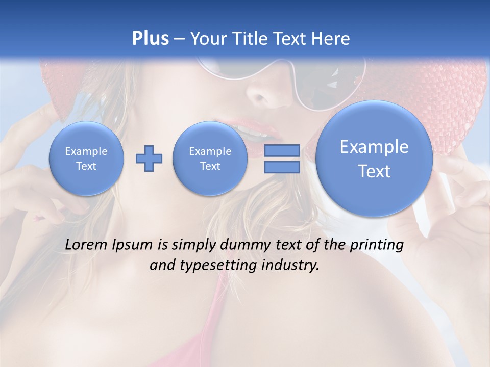 Woman Sunshine Hairstyle PowerPoint Template