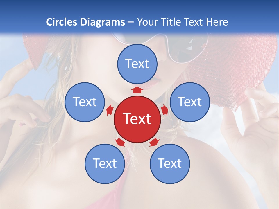 Woman Sunshine Hairstyle PowerPoint Template