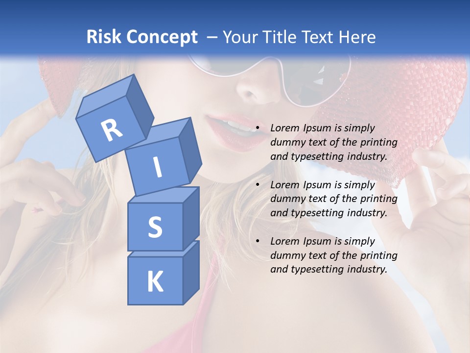 Woman Sunshine Hairstyle PowerPoint Template