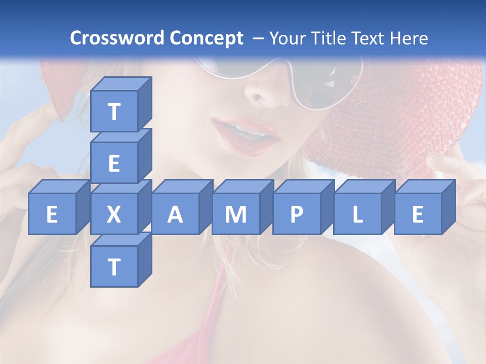 Woman Sunshine Hairstyle PowerPoint Template