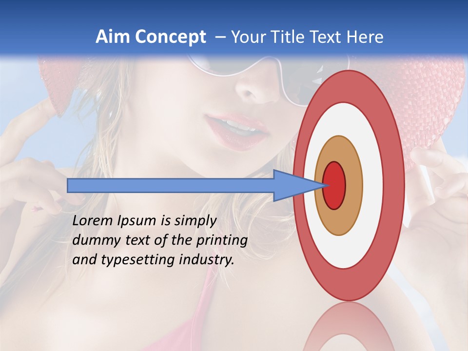 Woman Sunshine Hairstyle PowerPoint Template