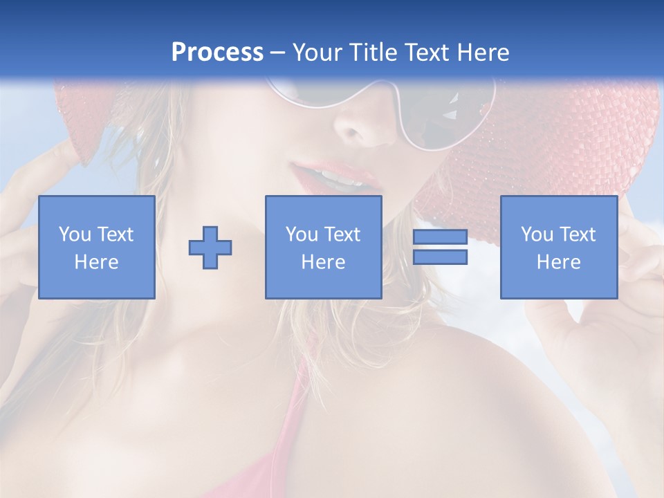 Woman Sunshine Hairstyle PowerPoint Template