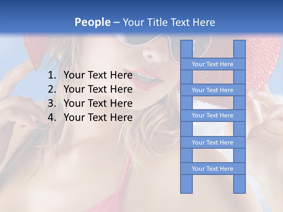 Woman Sunshine Hairstyle PowerPoint Template