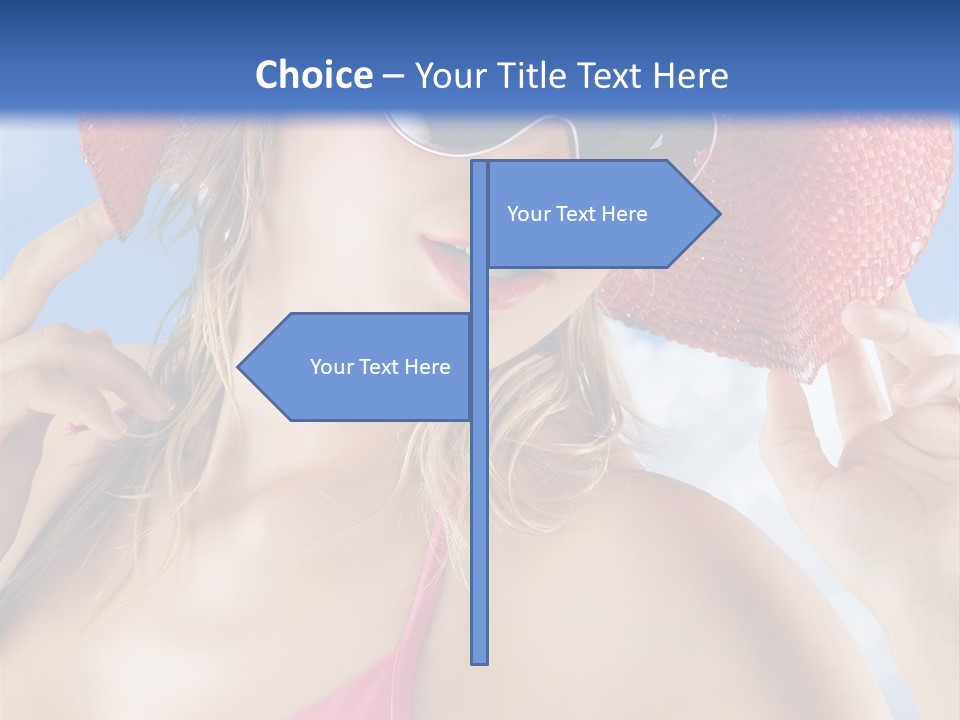 Woman Sunshine Hairstyle PowerPoint Template