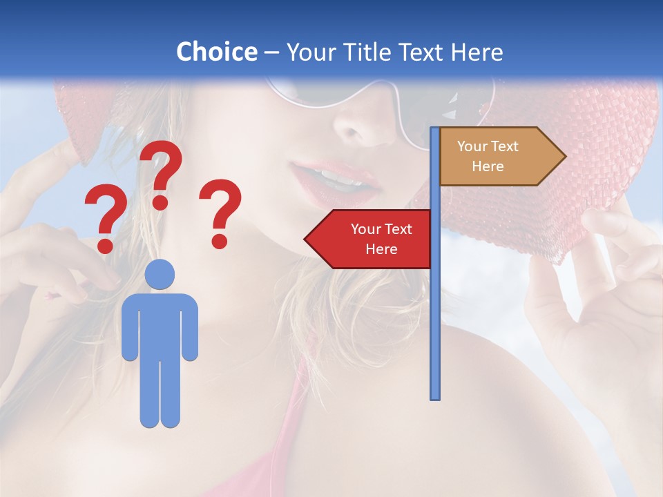 Woman Sunshine Hairstyle PowerPoint Template