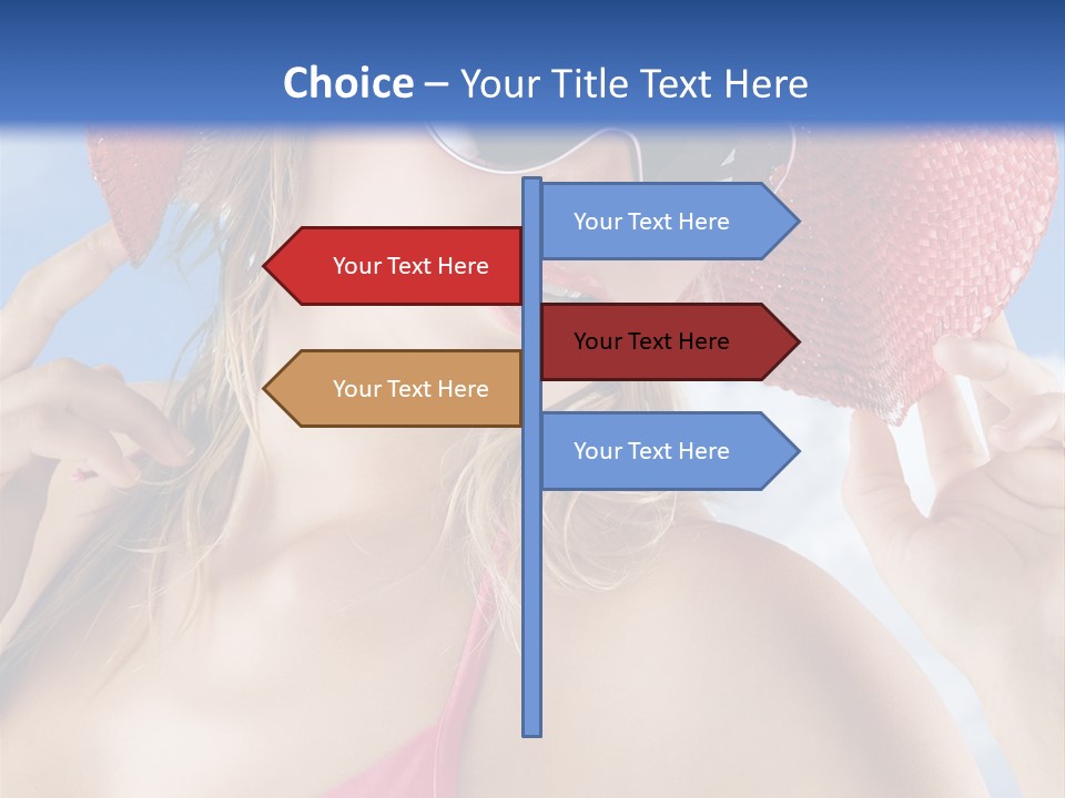 Woman Sunshine Hairstyle PowerPoint Template