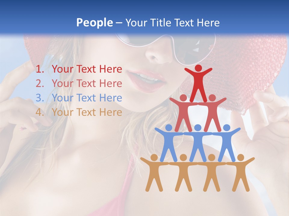 Woman Sunshine Hairstyle PowerPoint Template