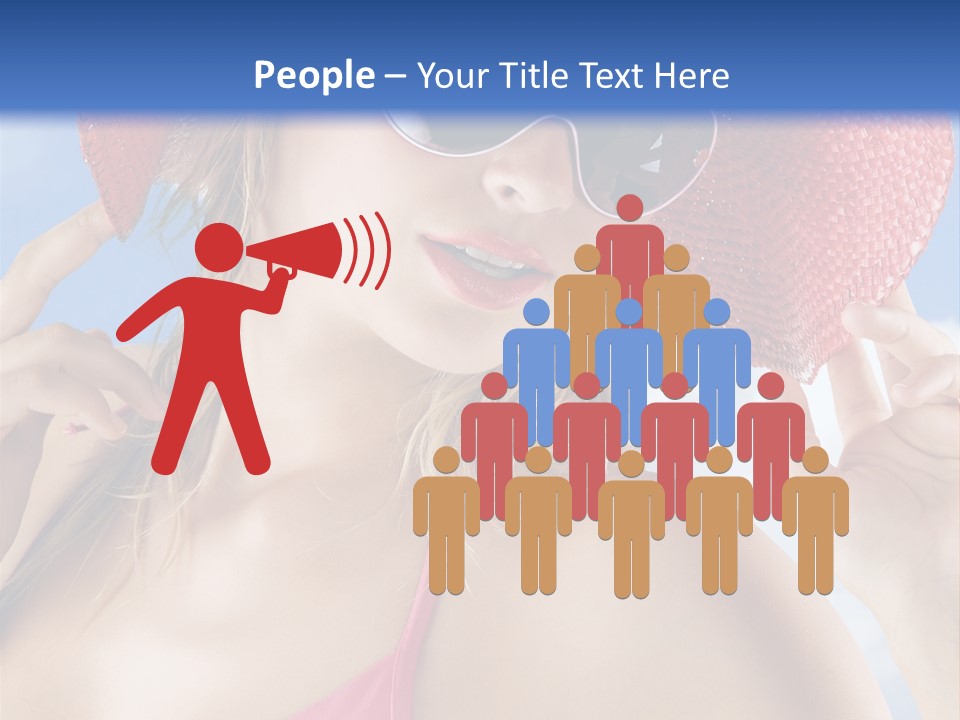 Woman Sunshine Hairstyle PowerPoint Template