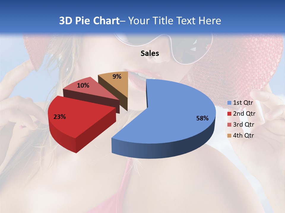 Woman Sunshine Hairstyle PowerPoint Template