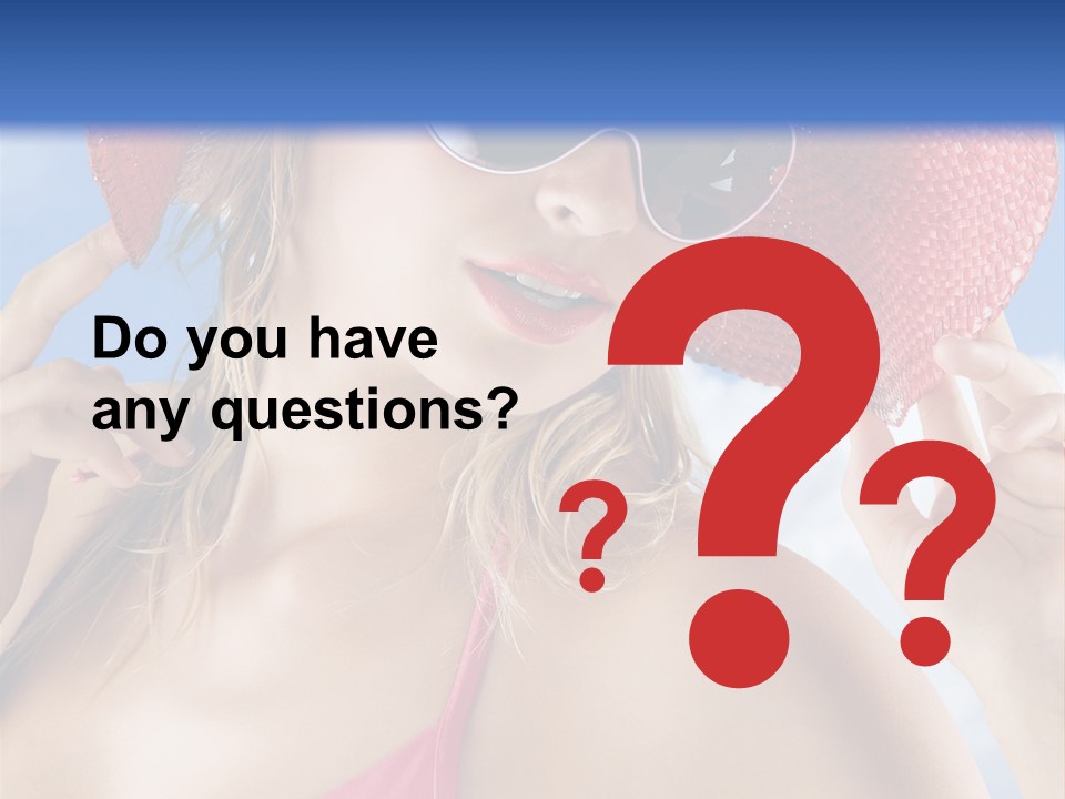 Woman Sunshine Hairstyle PowerPoint Template